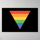 Driehoek Gay Pride Rainbow Poster (Voorkant)