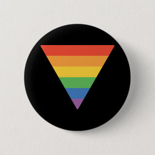 Driehoek Gay Pride Rainbow Ronde Button 5,7 Cm
