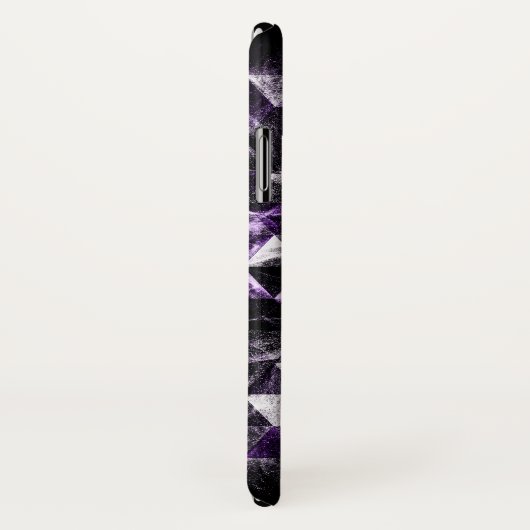 Driehoek Geometric Paars Smoky Galaxy Monogram Case-Mate iPhone Case (Achterkant / rechts)