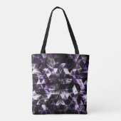 Driehoek Geometric Paars Smoky Galaxy Monogram Tote Bag (Achterkant)