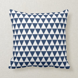 Driehoek Geometric Pattern Navy Blue Kussen