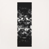 Driehoek Geometrie Zwart Wit patroon Monogram Yogamat (Voorkant)