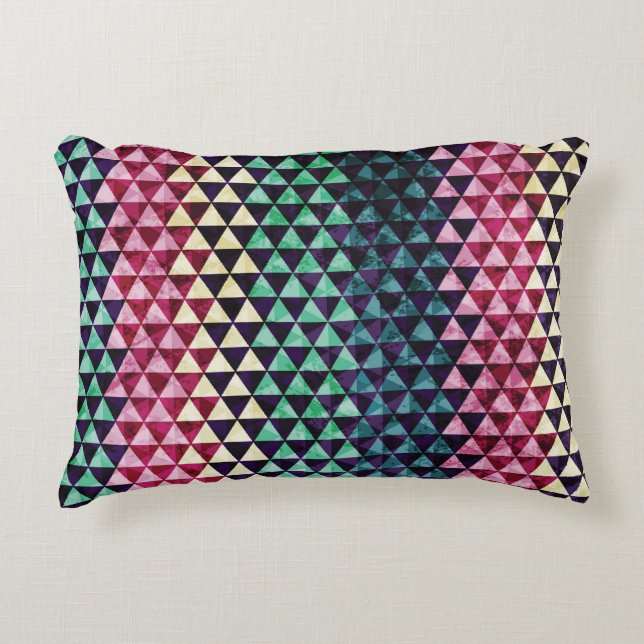  driehoek geometrisch naadloos patroon accent kussen (Voorkant)