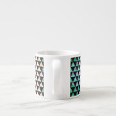 driehoek geometrisch naadloos patroon espresso kop (Achterkant)