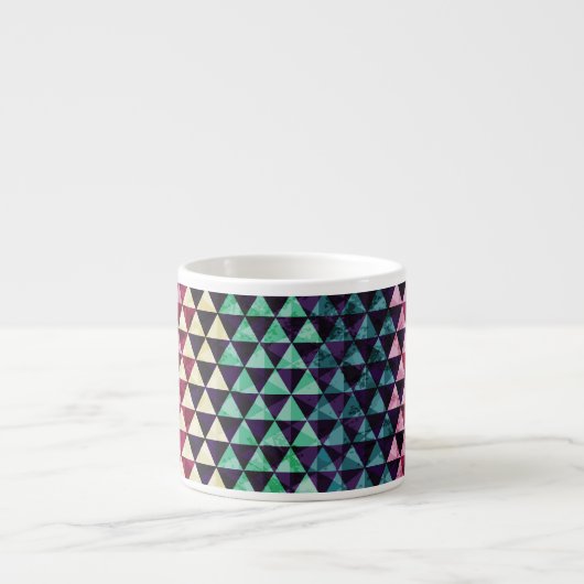 driehoek geometrisch naadloos patroon espresso kop (Voorkant)