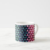 driehoek geometrisch naadloos patroon espresso kop (Voorkant rechts)