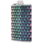 driehoek geometrisch naadloos patroon heupfles (Links)