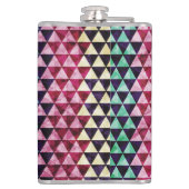 driehoek geometrisch naadloos patroon heupfles (Achterkant)