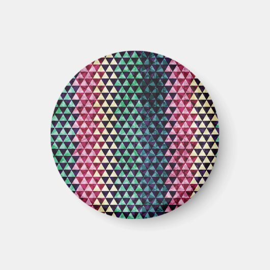 driehoek geometrisch naadloos patroon magneet (Voorkant)