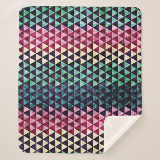  driehoek geometrisch naadloos patroon sherpa deken (Voorkant)