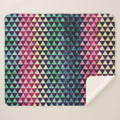  driehoek geometrisch naadloos patroon sherpa deken (Voorkant (horizontaal))