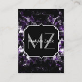 Driehoek Geometrisch Paars Rokerig Sterrenstelsel  Visitekaartje (Achterkant)