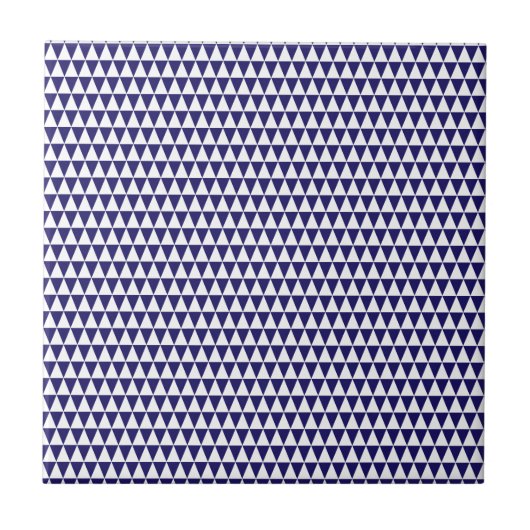 Driehoek Geometrisch patroon Cobalt Blue en White Tegeltje (Voorkant)
