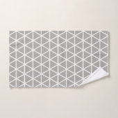 Driehoek geometrisch patroon op Silver Grey Bad Handdoek (Handdoek)