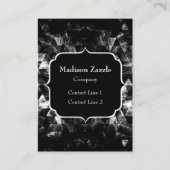 Driehoek Geometrisch Zwart-wit Smoky Monogram Visitekaartje (Voorkant)