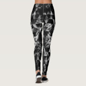 Driehoek Geometrisch Zwart-wit Smoky patroon Leggings (Achterkant)