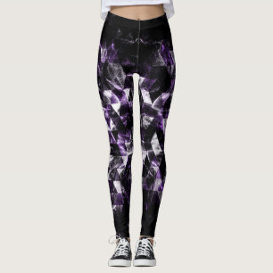 Driehoek Geometrische Paars rokerige melkweg Leggings