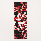 Driehoek Geometrische Vibrant Red Smoky Monogram Yogamat (Voorkant)