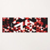 Driehoek Geometrische Vibrant Red Smoky Monogram Yogamat (Voorkant (horizontaal))