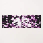 Driehoek Geometrische Vibrant Roze Monogram Yogamat (Voorkant (horizontaal))