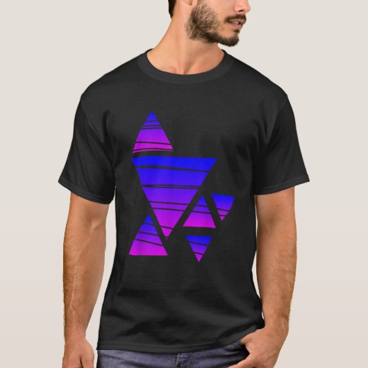 Driehoek geometrische vormen Kleuren t-shirt (Voorkant)