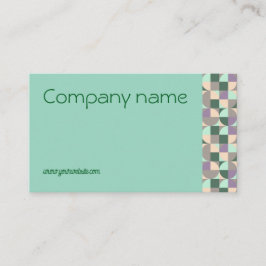 Driehoek groen turquoise grijs QR Visitekaartje