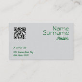 Driehoek groen turquoise grijs QR Visitekaartje (Achterkant)