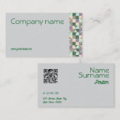 Driehoek groen turquoise grijs QR Visitekaartje (Voorkant / Achterkant)