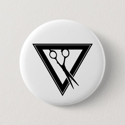 driehoek haarschaar ronde button 5,7 cm (Voorkant)