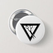 driehoek haarschaar ronde button 5,7 cm (Voorkant /achterkant)