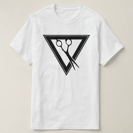 driehoek haarschaar t-shirt (Design voorkant)