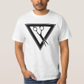 driehoek haarschaar t-shirt (Voorkant)