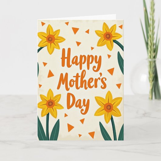 Driehoek Happy Moederdag Kaart (Voorkant)