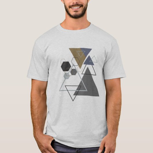 Driehoek Hexagon Vormen/Abstract T-shirt (Voorkant)