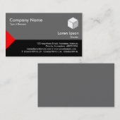 Driehoek III - Rood, zwart met grijs Visitekaartje (Voorkant / Achterkant)