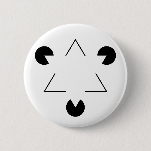 Driehoek Kanizsa Ronde Button 5,7 Cm (Voorkant)