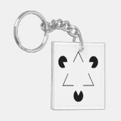 Driehoek Kanizsa Sleutelhanger (Voorkant Links)
