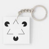 Driehoek Kanizsa Sleutelhanger (Achterkant)