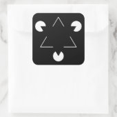 Driehoek Kanizsa Vierkante Sticker (Tas)