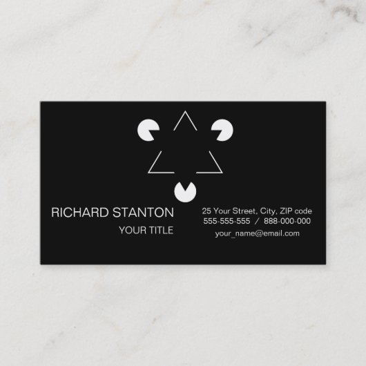 Driehoek Kanizsa Visitekaartje (Voorkant)