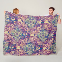 Driehoek Labyrint Mandala Naadloos Patroon 1 Fleece Deken