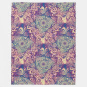 Driehoek Labyrint Mandala Naadloos Patroon 1 Fleece Deken (Voorkant)