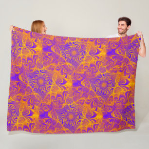 Driehoek Labyrint Mandala Naadloos Patroon 2 Fleece Deken