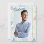 Driehoek Lijst Foto Afstuderen Uitnodiging (Voorkant)