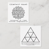 driehoek loyaliteitsbeloning vierkant klantenkaartje (Voorkant / Achterkant)