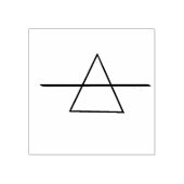 Driehoek met een lijn door rubberstempel (Afrduk)