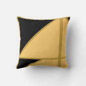 Driehoek Mosterd Goud Eenvoudig Uniek Elegant Kussen (Achterkant)