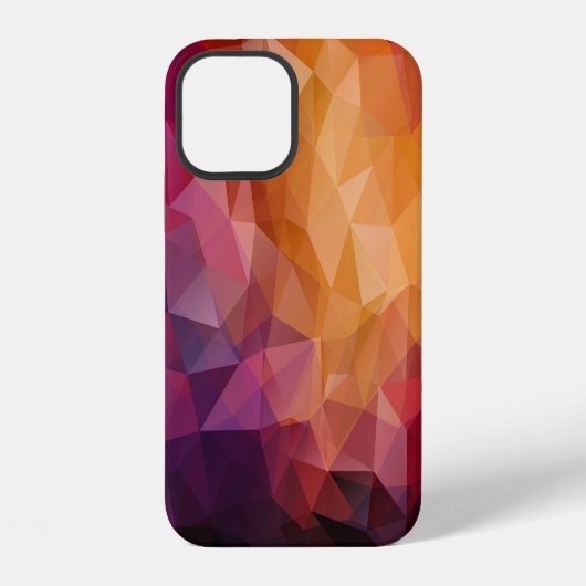 Driehoek Mozaïek: Donker iPhone Hoesje (Achterkant)