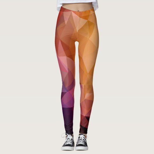 Driehoek Mozaïek: Donker Leggings (Voorkant)