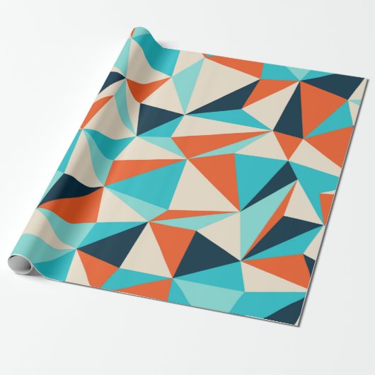 Driehoek naadloos patroon cadeaupapier (Uitgerold)